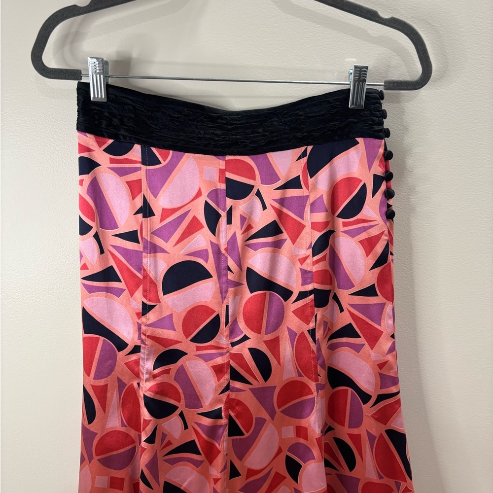 MARC JACOBS Geometric Pink and Black Women's Skirt
